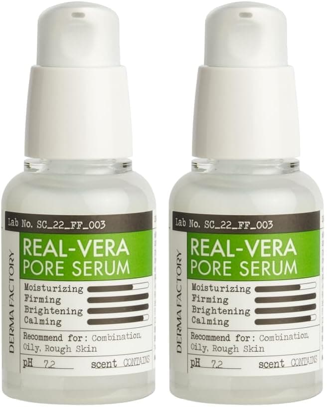 DERMA FACTORY Gözenekli Cilter Için Bakım Serumu Real Vera Pore Serum 30ml (2 paketi)
