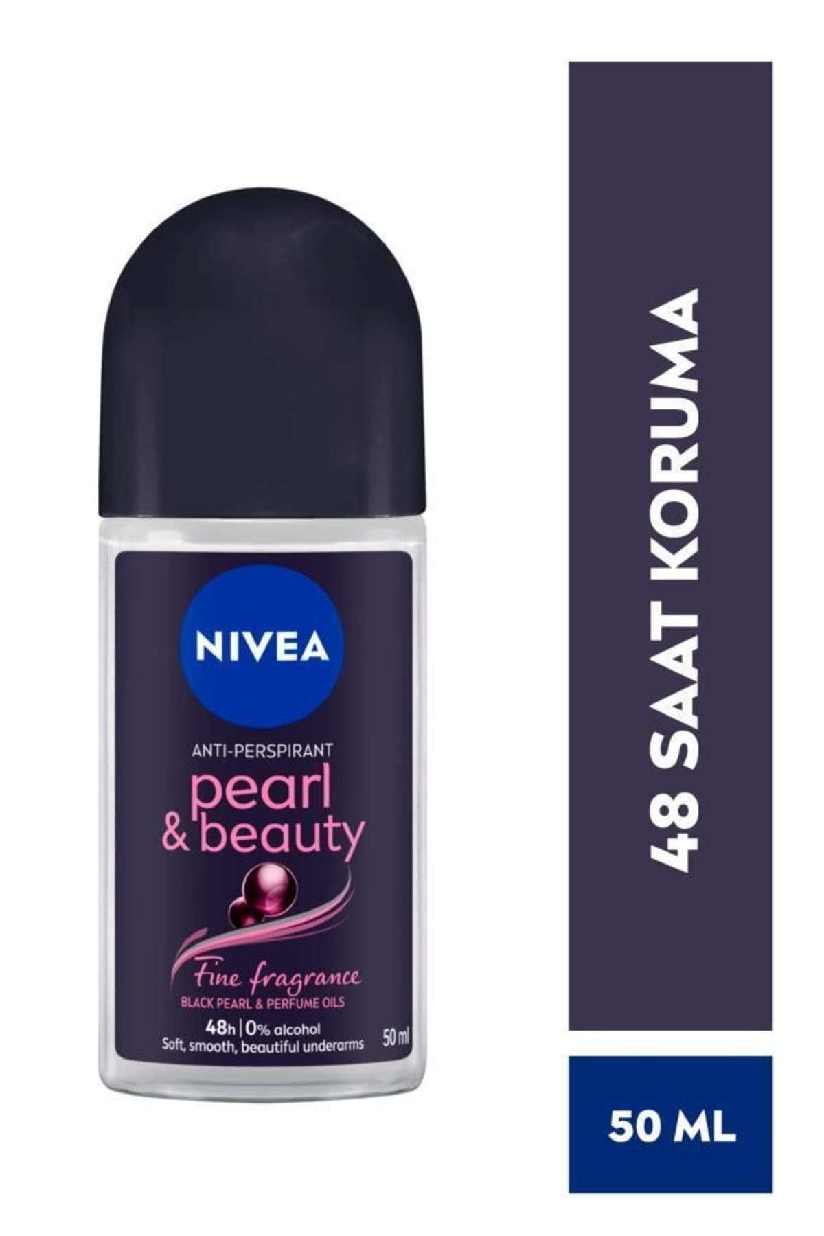 NIVEA Kadın Roll On Deodorant Pearl&Beauty Fine Fragrance,72 Saat Anti-perspirant Koruma 50m