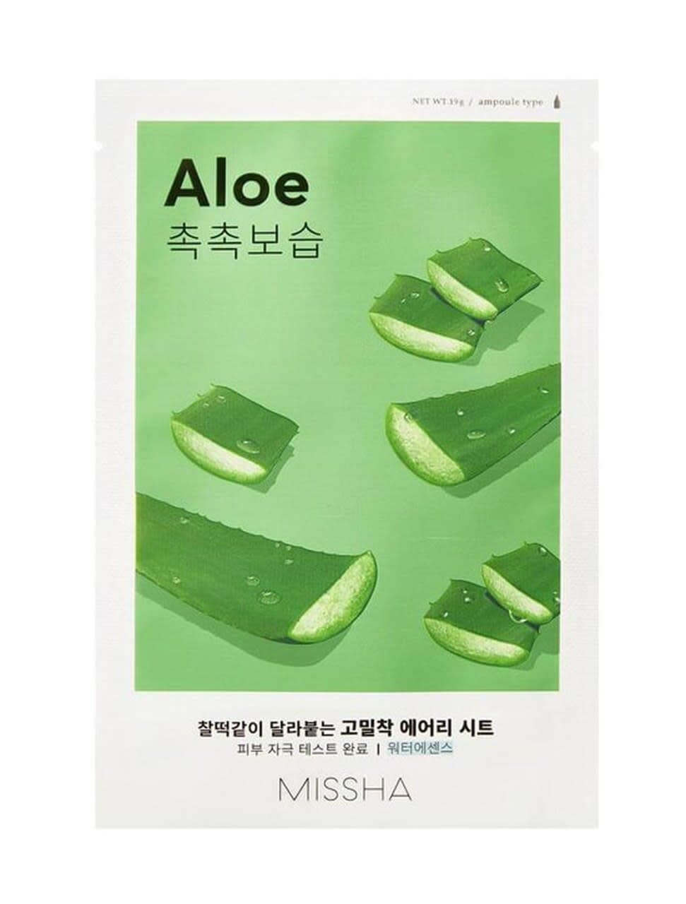MISSHA Aloe Vera Özlü Esnek Görünüm Sunan Yoğun Nemlendirici Yaprak Maske