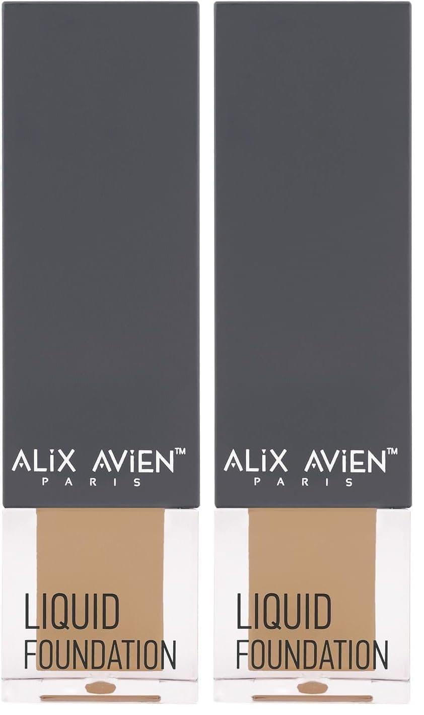 ALIX AVIEN Güneş Koruyucu Spf35 Nemlendirici Etkili Kremsi Likit Fondöten - Liquid Foundation 307 True Sand (2 paketi)