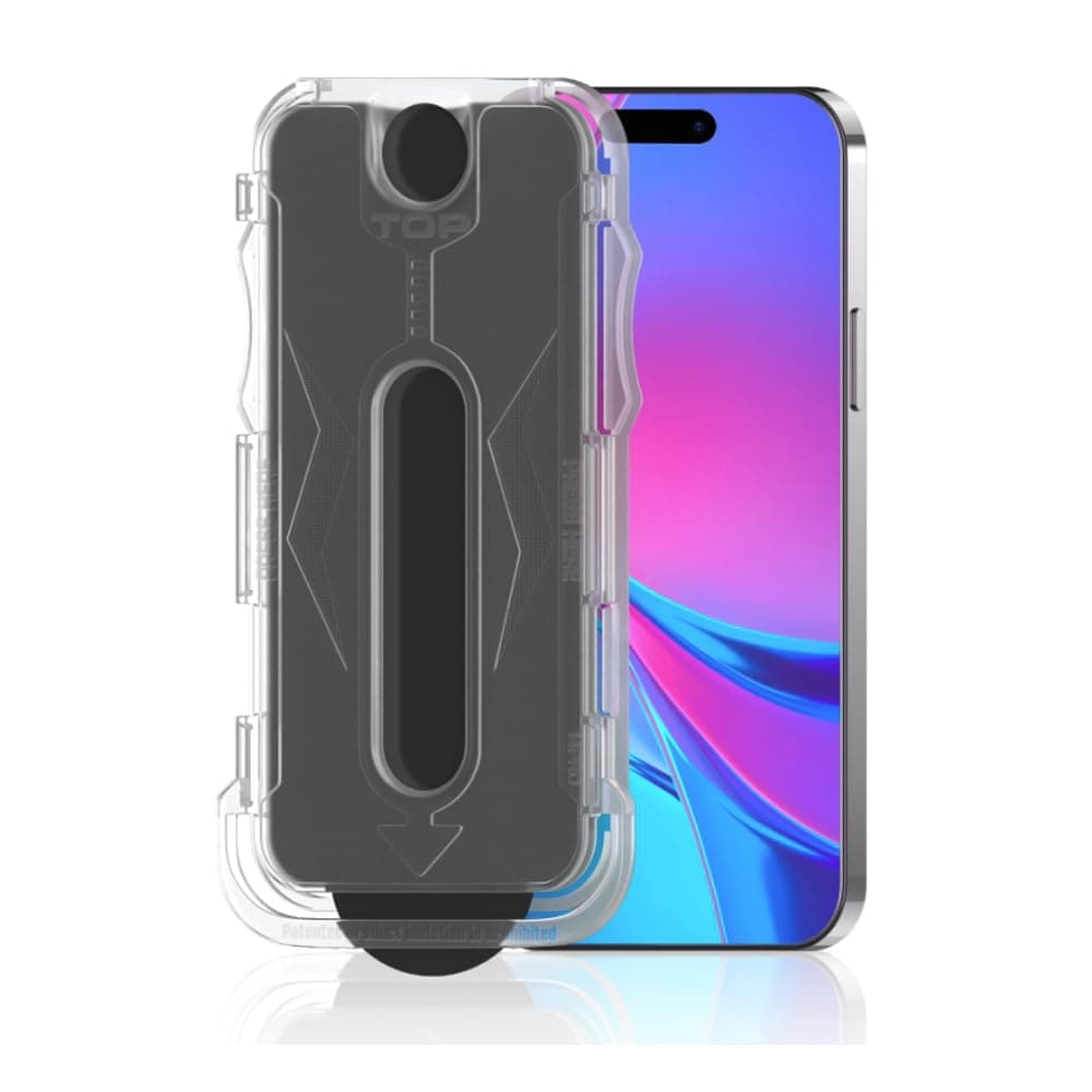 Zore Apple ile uyumlu iPhone 16 Pro Max Kolay Uygulama Aparatlı 5D Magic Privacy Glass Hayalet Cam Ekran Şeffaf