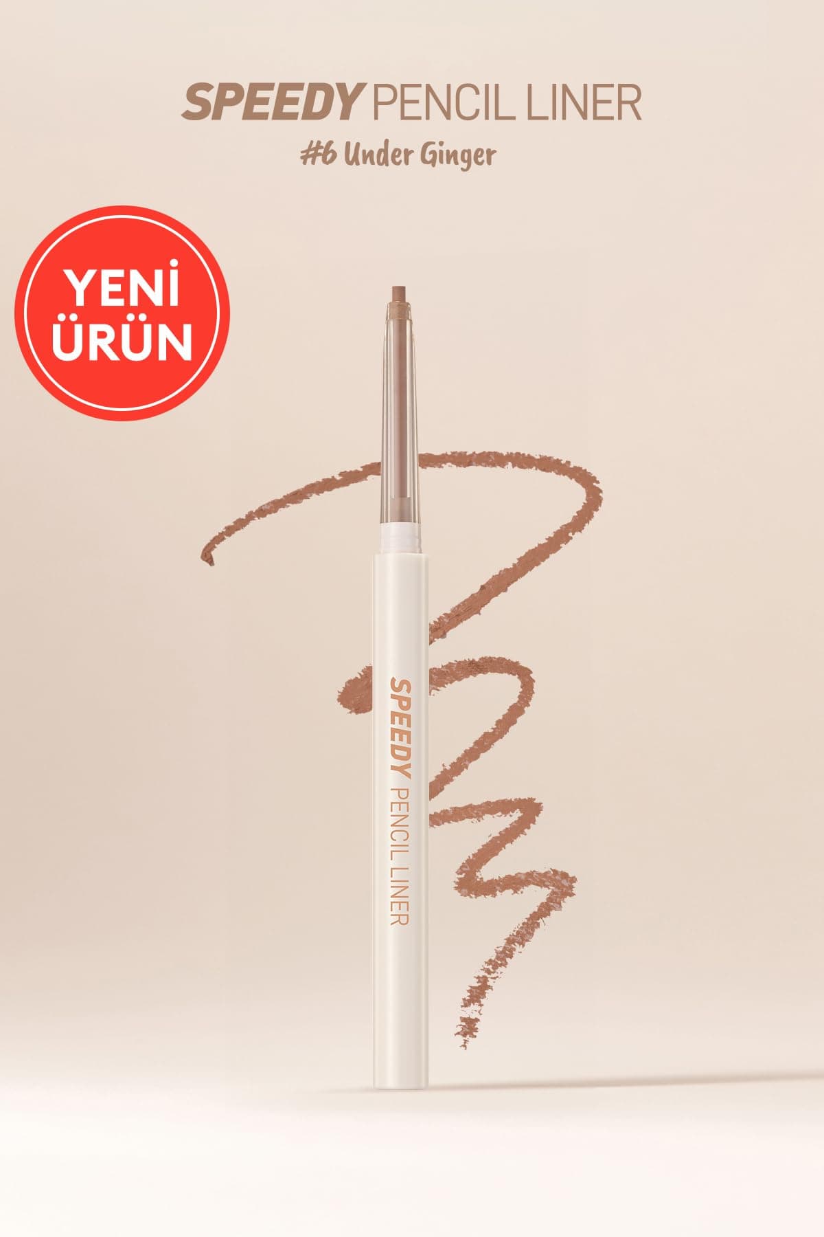 Peripera Suya Dayanıklı, Kolay Kullanım Sunan Göz Kalemi Speedy Pencil Liner (6 Under Ginger)