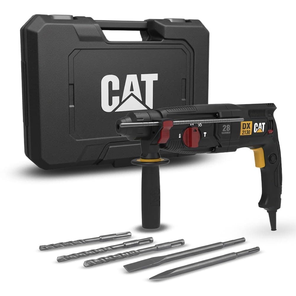 CAT Dx2130 900watt 3.2j 28mm Sds-plus Profesyonel Kırıcı/delici + 3 Ad Delici + 2 Ad Kırıcı Uç