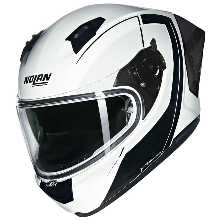 Nolan N60-6 Sport Mesmerico Kapalı Motosiklet Kaskı 341 Beyaz Siyah M