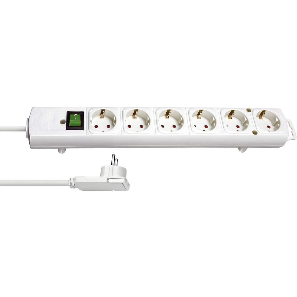 Brennenstuhl Comfort Line Plus Serisi 6 Soketli Düz Stil 2 Metre Uzatma Priz Beyaz