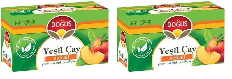Doğuş Seftali Aromali Yesil Cay 20X1.75 Gr (2 paketi)