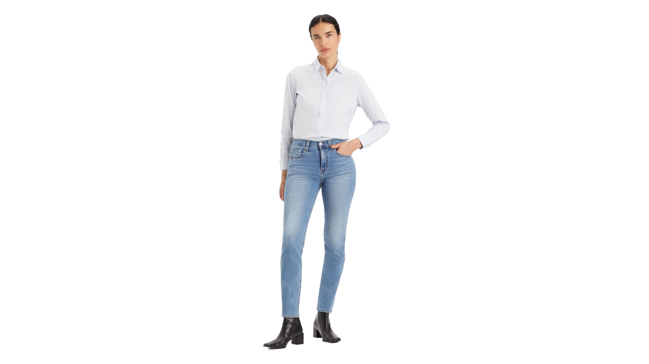 724 High Rise Straight Jean Jean Pantolon Kadın