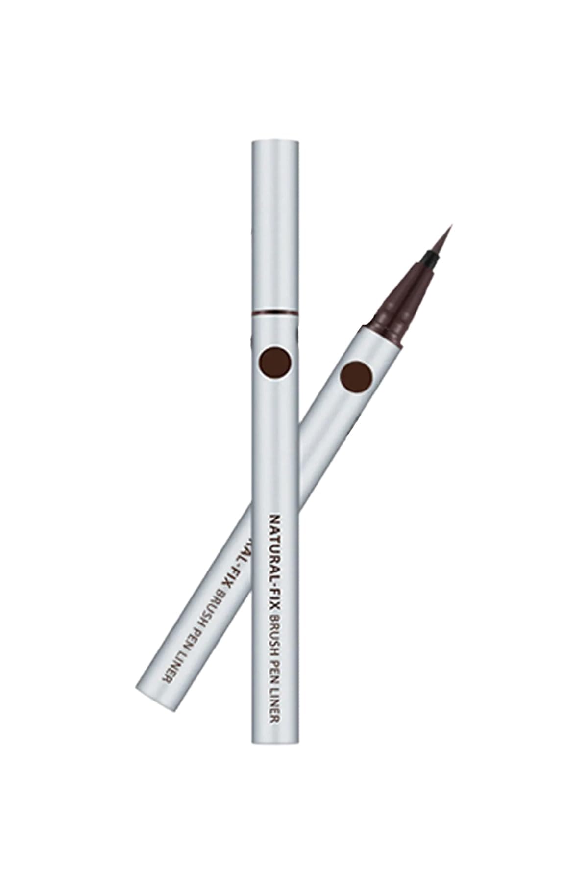 İnce Fırça Uçlu Kalem Eyeliner Natural Fix Brush Pen Liner (Brown)