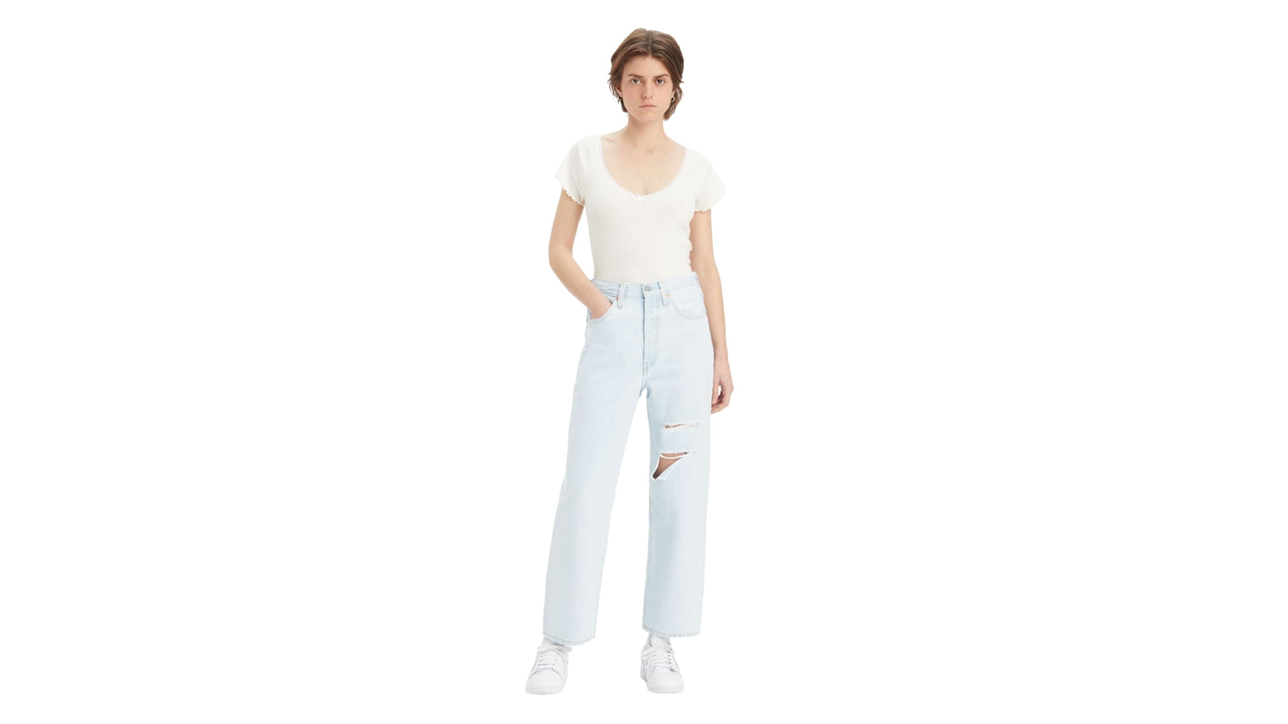 Ribcage Straight Ankle Jean Jean Pantolon Kadın