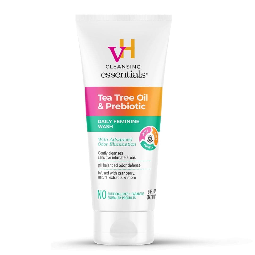VH Essentials Çay Ağacı Yağı ve Prebiyotikli pH Dengeli Günlük Kadın Hijyen Yıkama Jeli, 6 fl oz