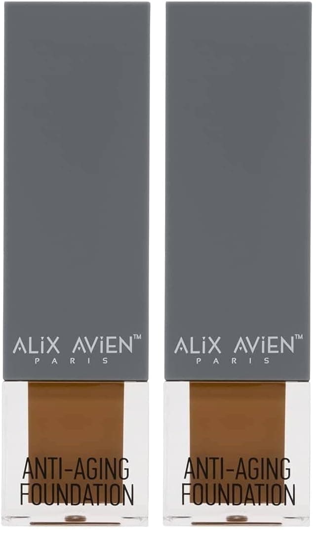 ALIX AVIEN Yaşlanma Karşıtı Vitamin İçeren Nemlendirici SPF15+ Fondöten - Anti Aging Foundation 512 Warm Brown (2 paketi)