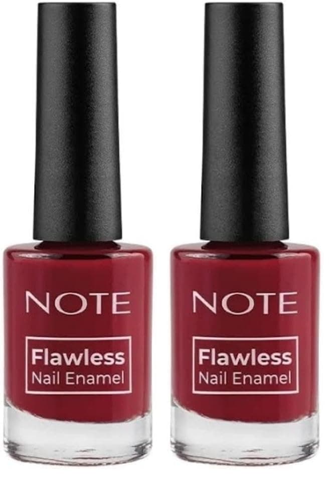 Note Nail Flawless Oje 102 Red Wine, Kırmızı (2 paketi)