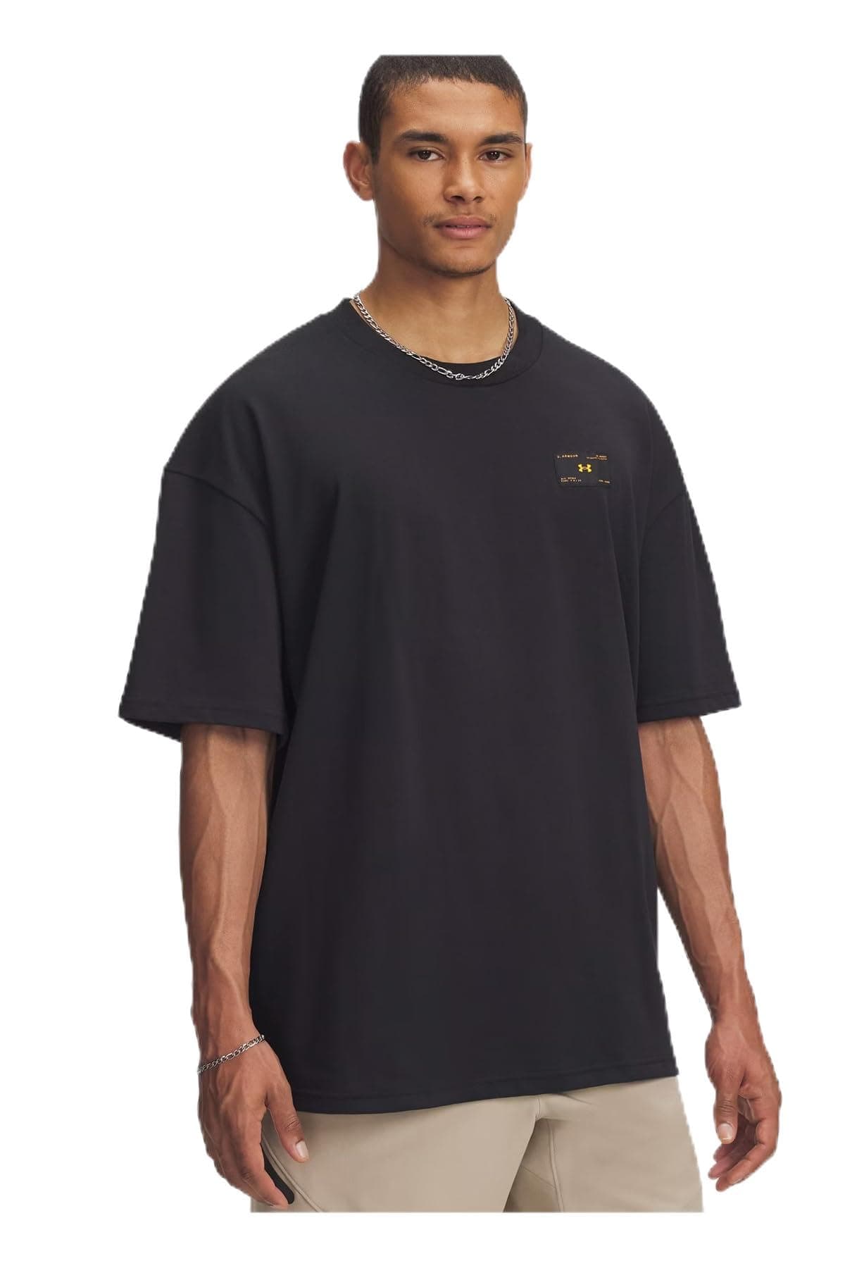 UA HWT WOVEN LABEL SS T-Shirt Erkek