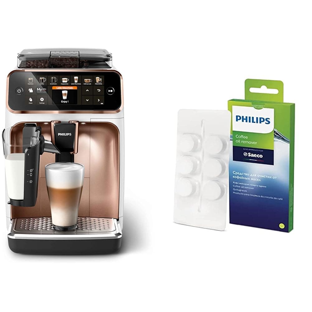 Philips EP5443/90 Tam Otomatik Espresso Makinesi ve Philips CA6704/10 Espresso Makinesi Kahve Yağı Çözücü Tablet