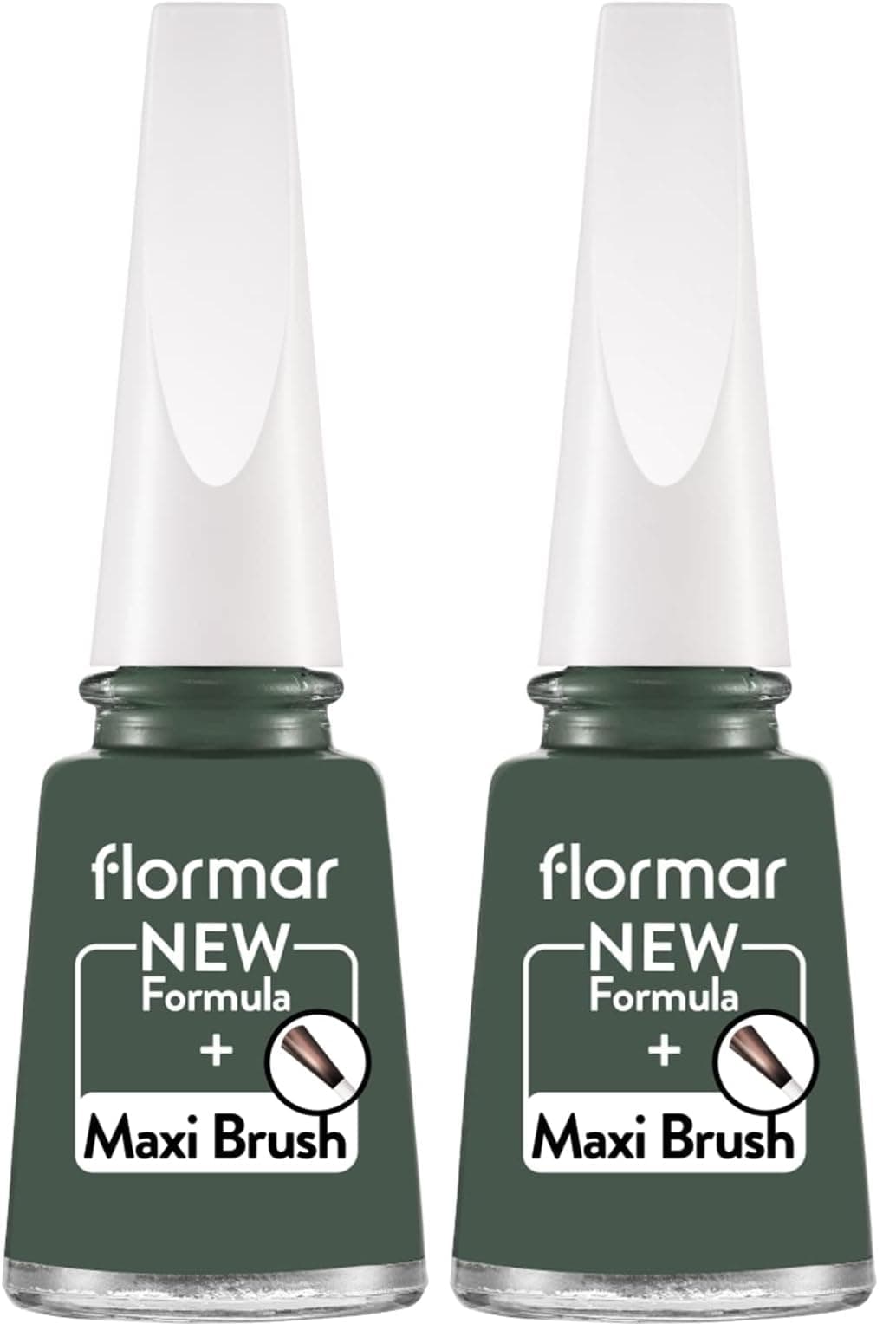 Flormar Klasik Parlak Bitişli Yüksek Pigmentli Oje Nail Enamel 453 Khaki Green New (2 paketi)