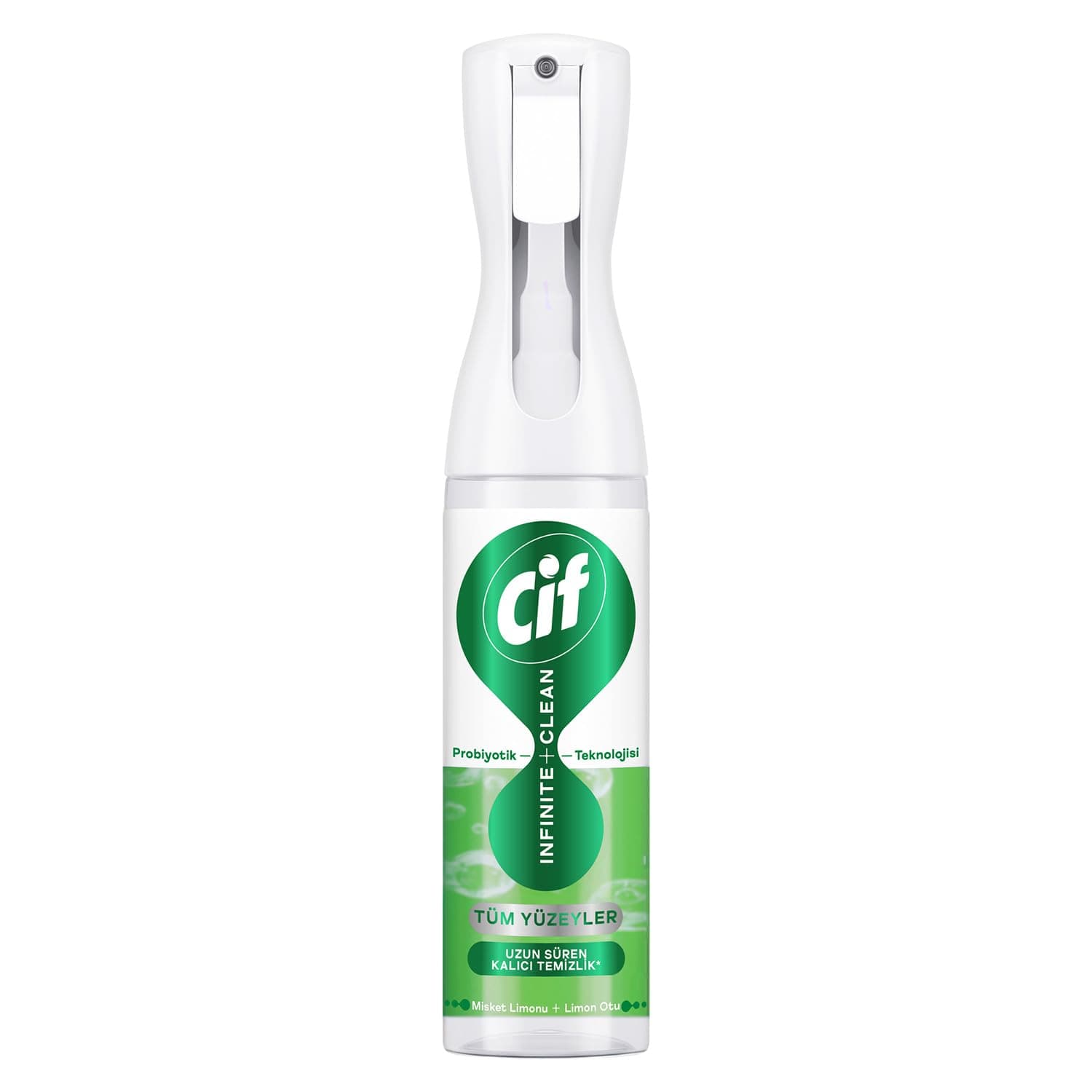 Cif Infinite Clean Doğal Probiyotikli Sprey Tüm Yüzeyler İçin Misket Limonu & Limon Otu 280 ml