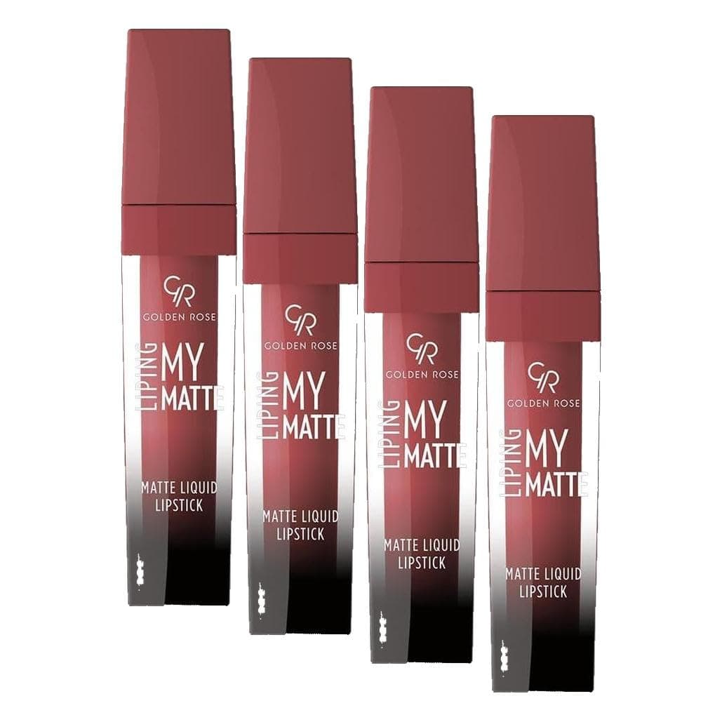 Golden Rose Liping My Matte Likit Ruj No: 19 - Suya Dayanıklı Ultra Mat Ruj (4 paketi)