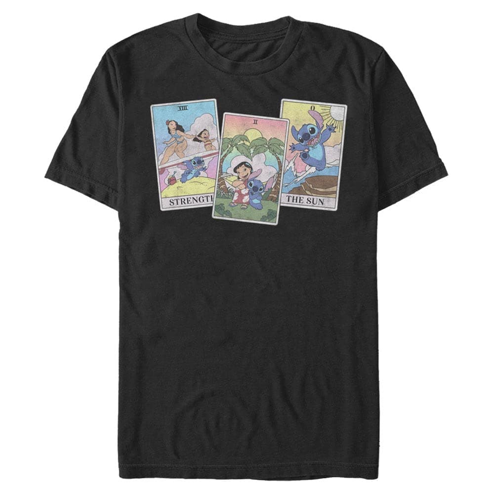 Disney Lilo & Stitch - LILO STITCH TAROT Crew neck T-Shirt T-Shirt Unisex Yetişkin