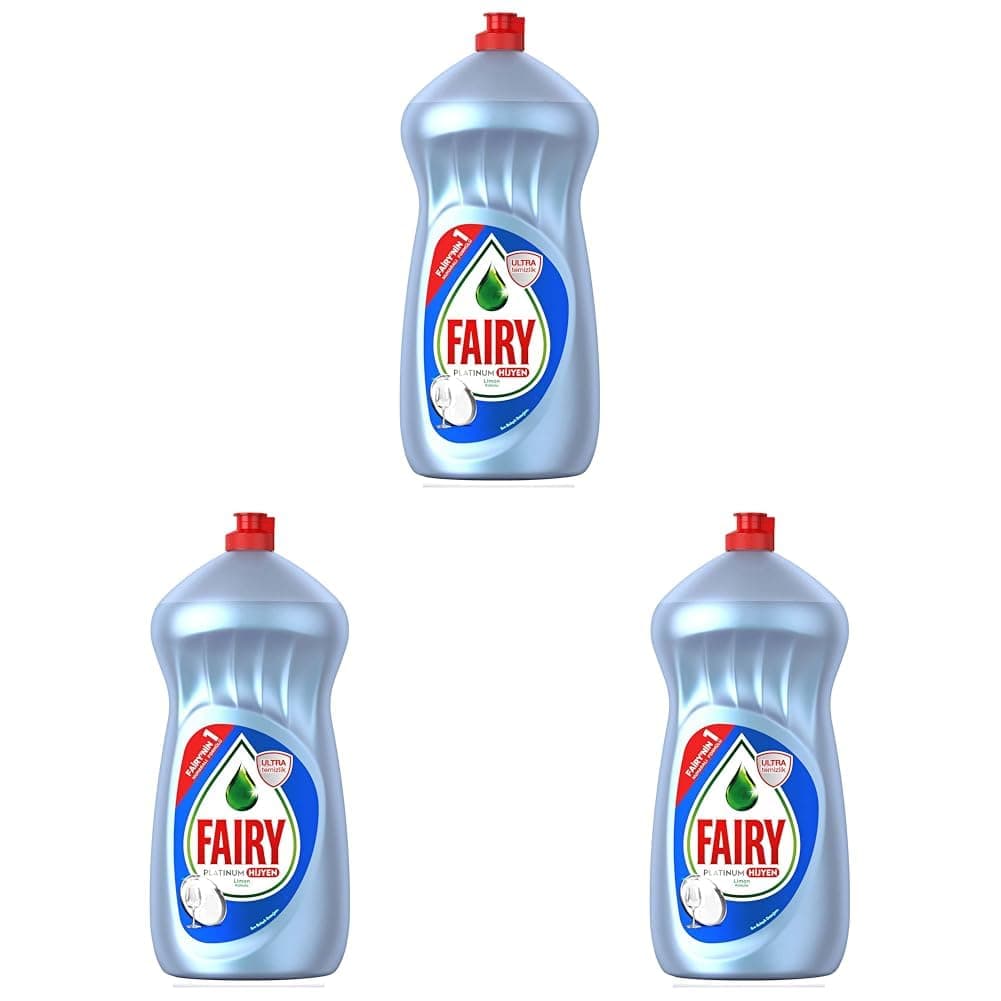 Fairy Platinum Hijyen Sıvı Bulaşık Deterjanı 1500 ml Limon Kokulu 3lü paket