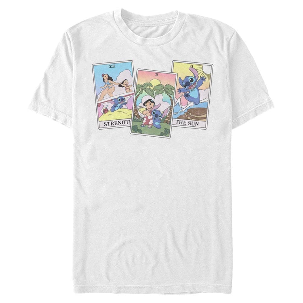 Lilo & Stitch - LILO STITCH TAROT Crew neck T-Shirt T-Shirt Unisex Yetişkin