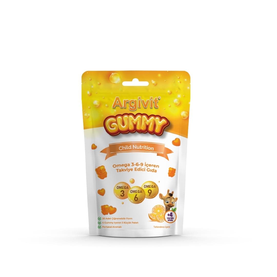 Argivit Gummy Jelibon Omega 3-6-9 İçeren Takviye Edici Gıda