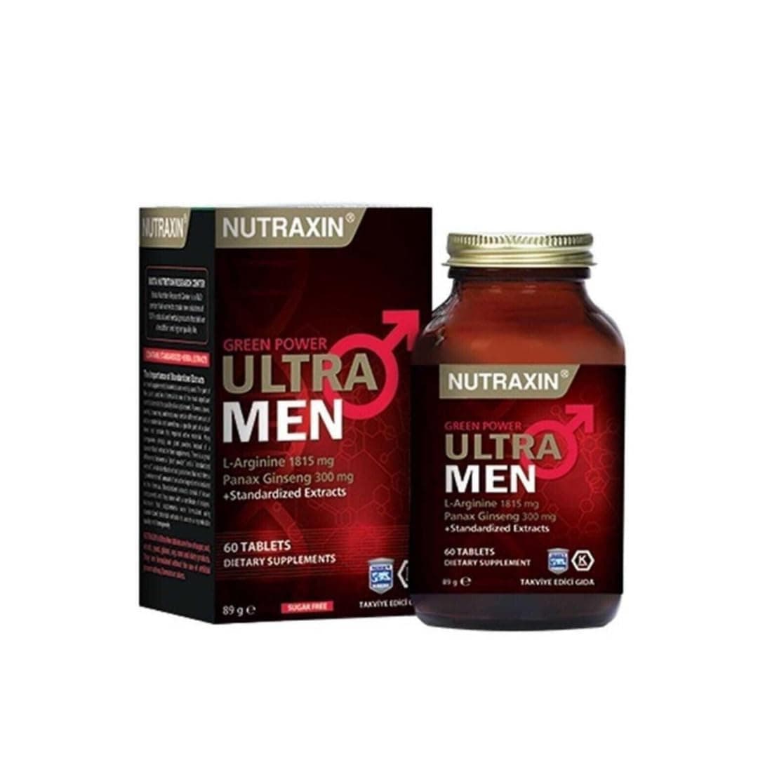 Nutraxin Green Power Ultra Men L-Arginine 60 Tablet Takviye Edici Gıda