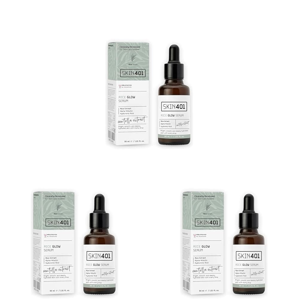 SKIN401 Pirinç Özlü Aydınlatıcı ve Parlaklık Etkili Serum 30ml (3 paketi)