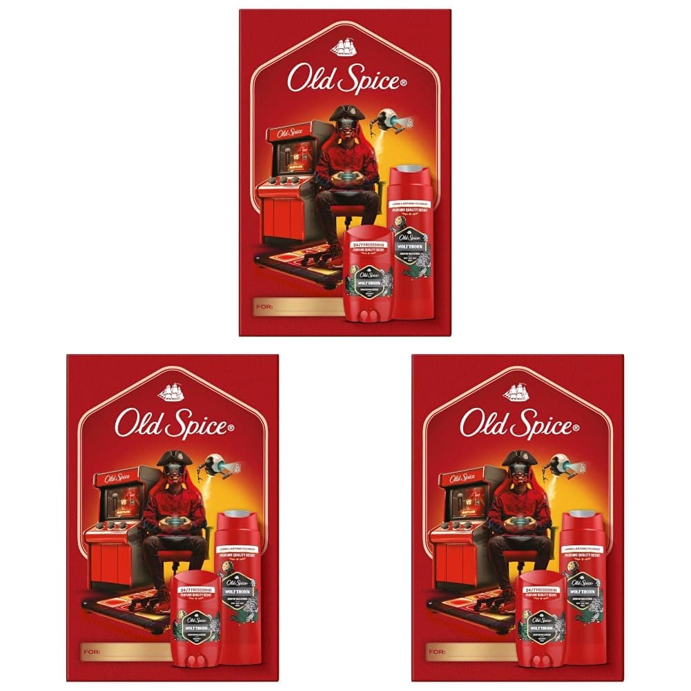 Old Spice Wolfthorn Erkek Hediye Seti: Stick Deodorant ve Duş Jeli (3 paketi)