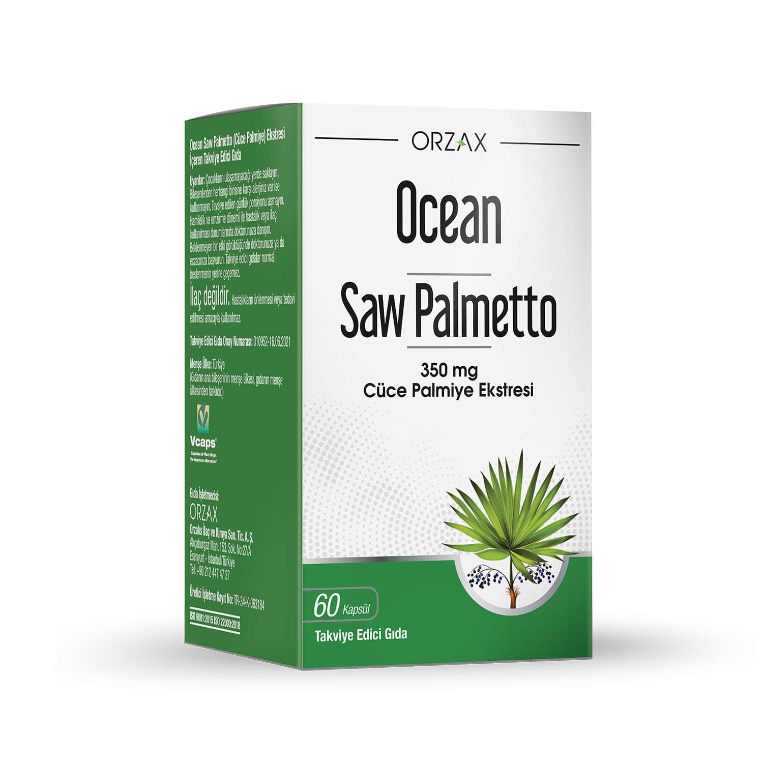 Orzax Ocean Saw Palmetto 350 Mg 60 Kapsül