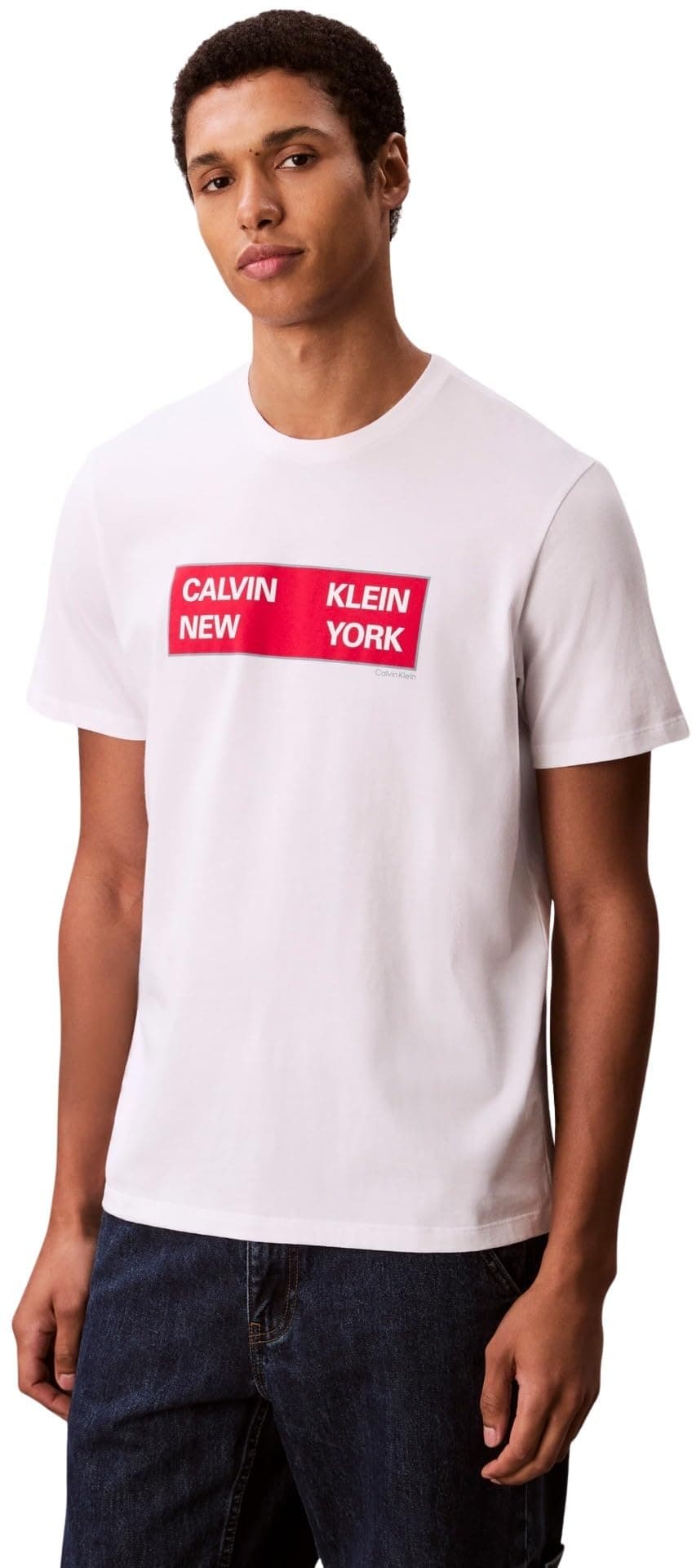 SS 30S EU CKNY BOX GRAPHIC TEE T-shirt Erkek