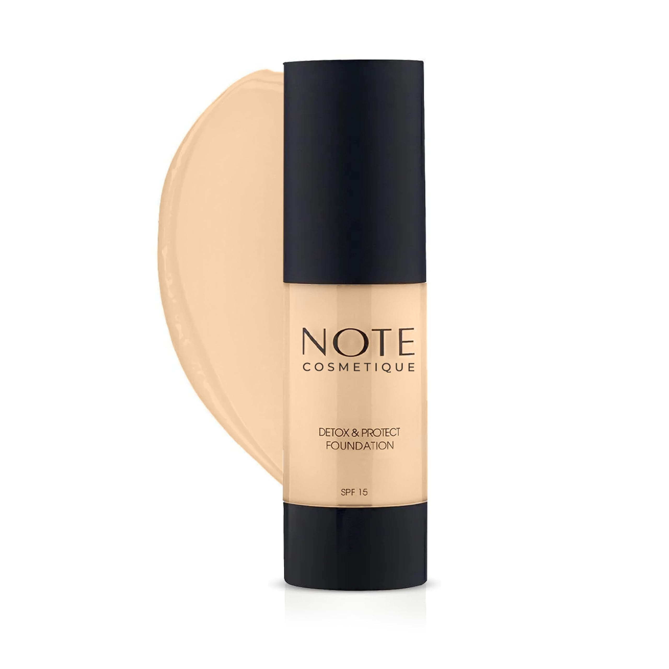Note Cosmetics Detox & Protect 02 Natural Beige Canlandırıcı Etkili SPF 15 Kapatıcı Fondöten