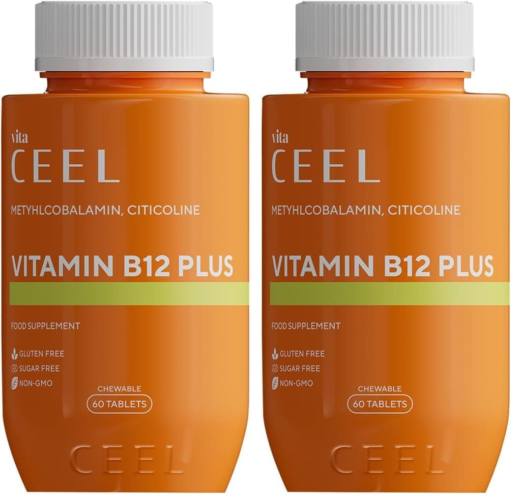 Ceel Vita Vitamin B12 Plus Dil Altı Tablet, Methylcobalamin, Citicoline, 60 Tablet (2 paketi)