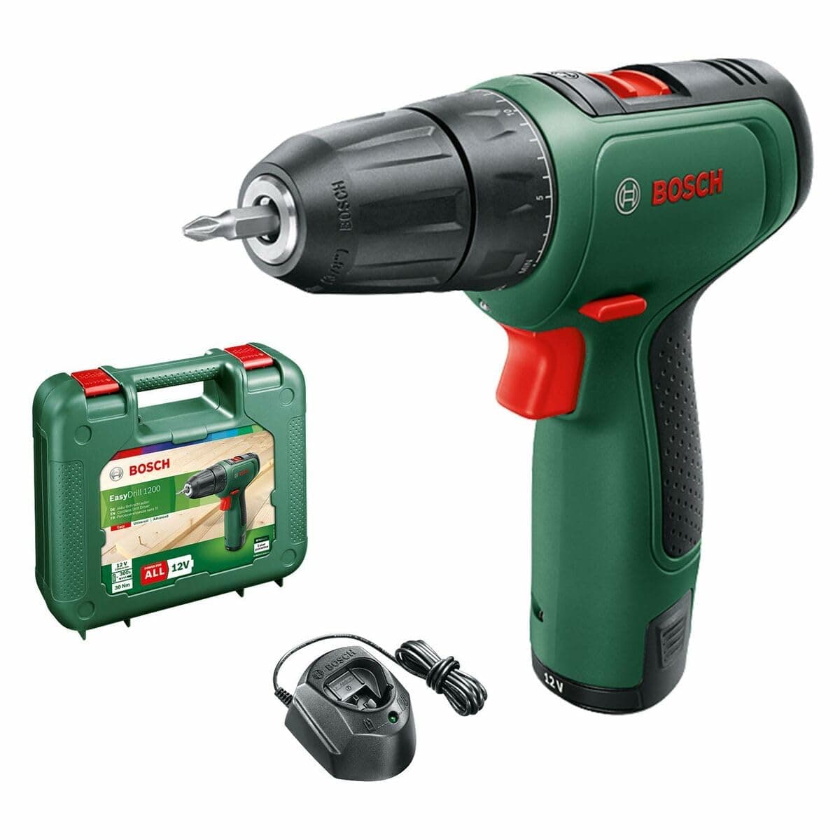 Bosch Akülü Delme/Vidalama Makinesi EasyDrill 1200(1 Adet Akü, 12 Volt Sistem, Takım Çantası İçinde)