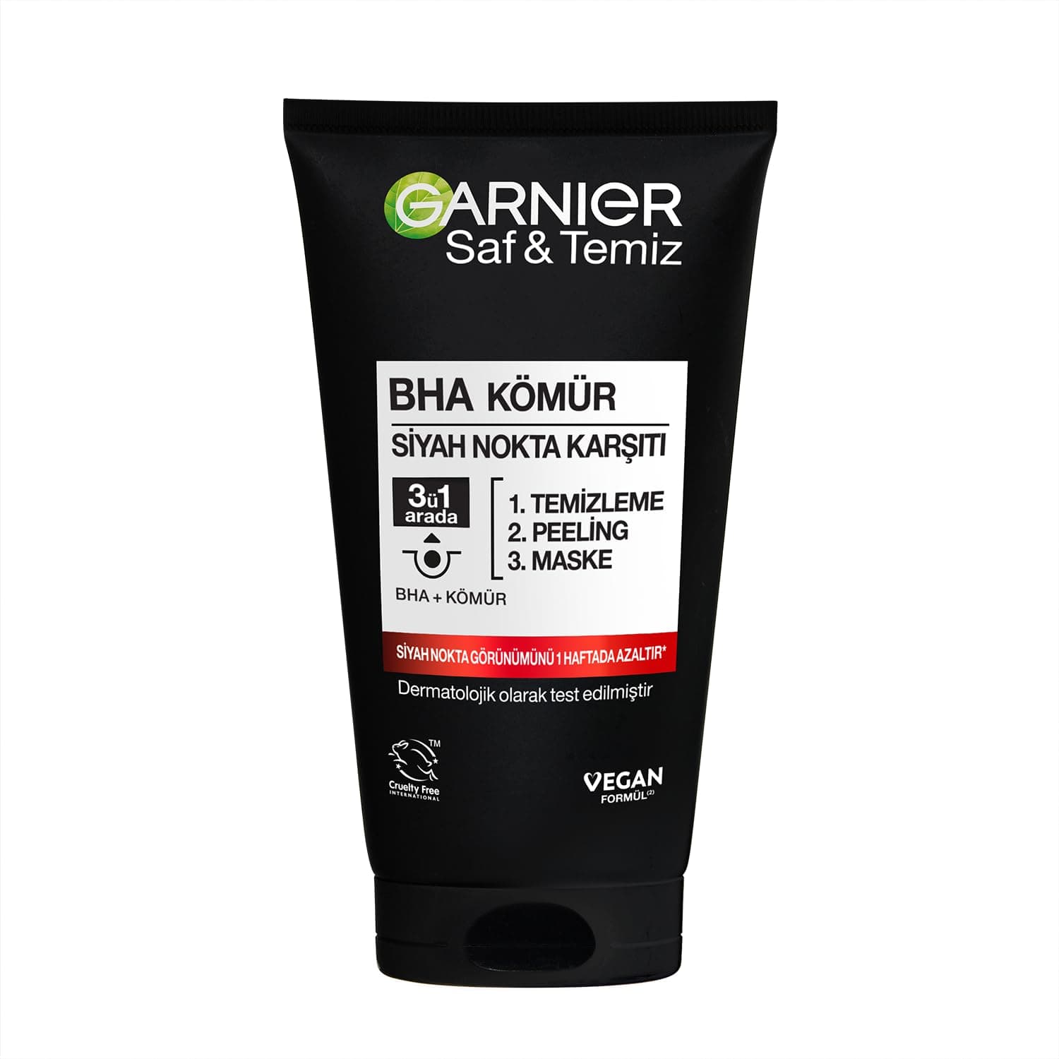Garnier Skin Naturals Saf & Temiz Siyah Nokta Karşıtı Kömürlü 3'ü 1 arada (1 x 150 ml)