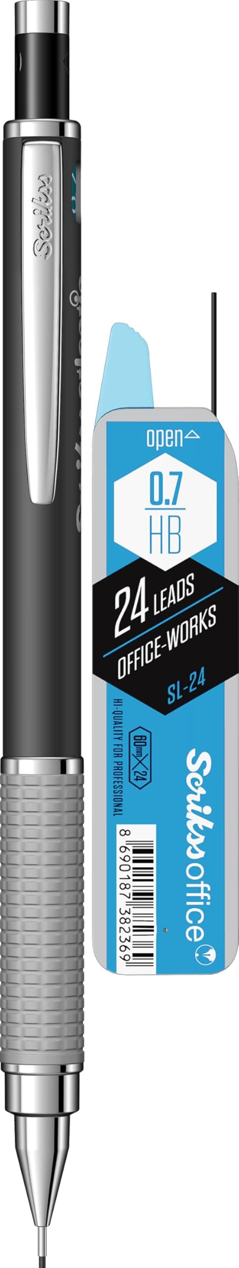 SCRIKSS OFFICE Atlantis Versatil 0.7 Mm Siyah & SL-24 HB Min 2'Li Blister