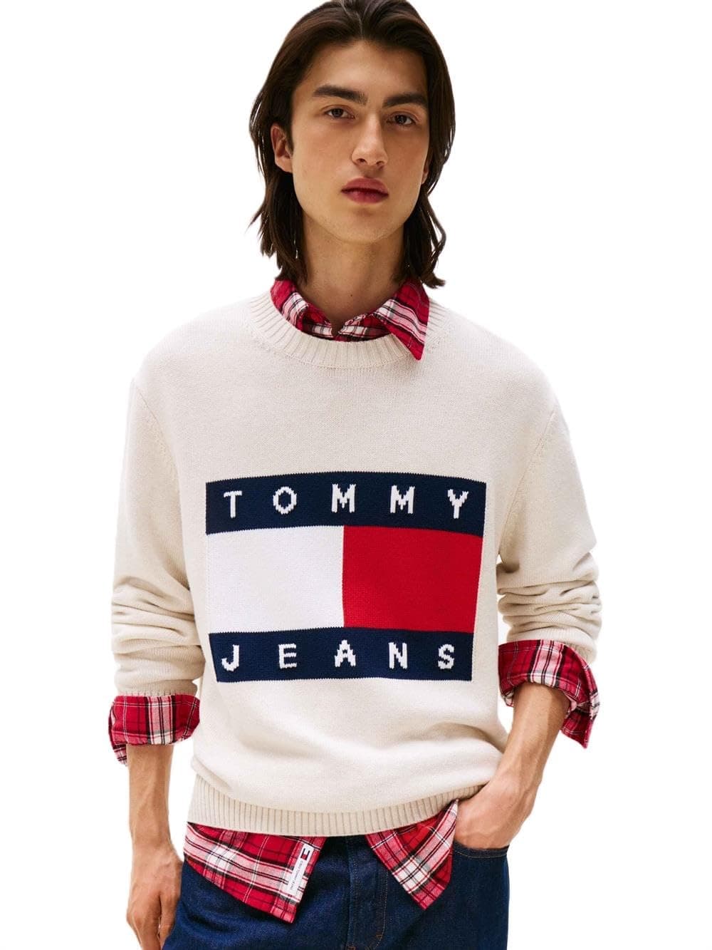 TJM REG MELANGE FLAG SWEATER Kazak Erkek