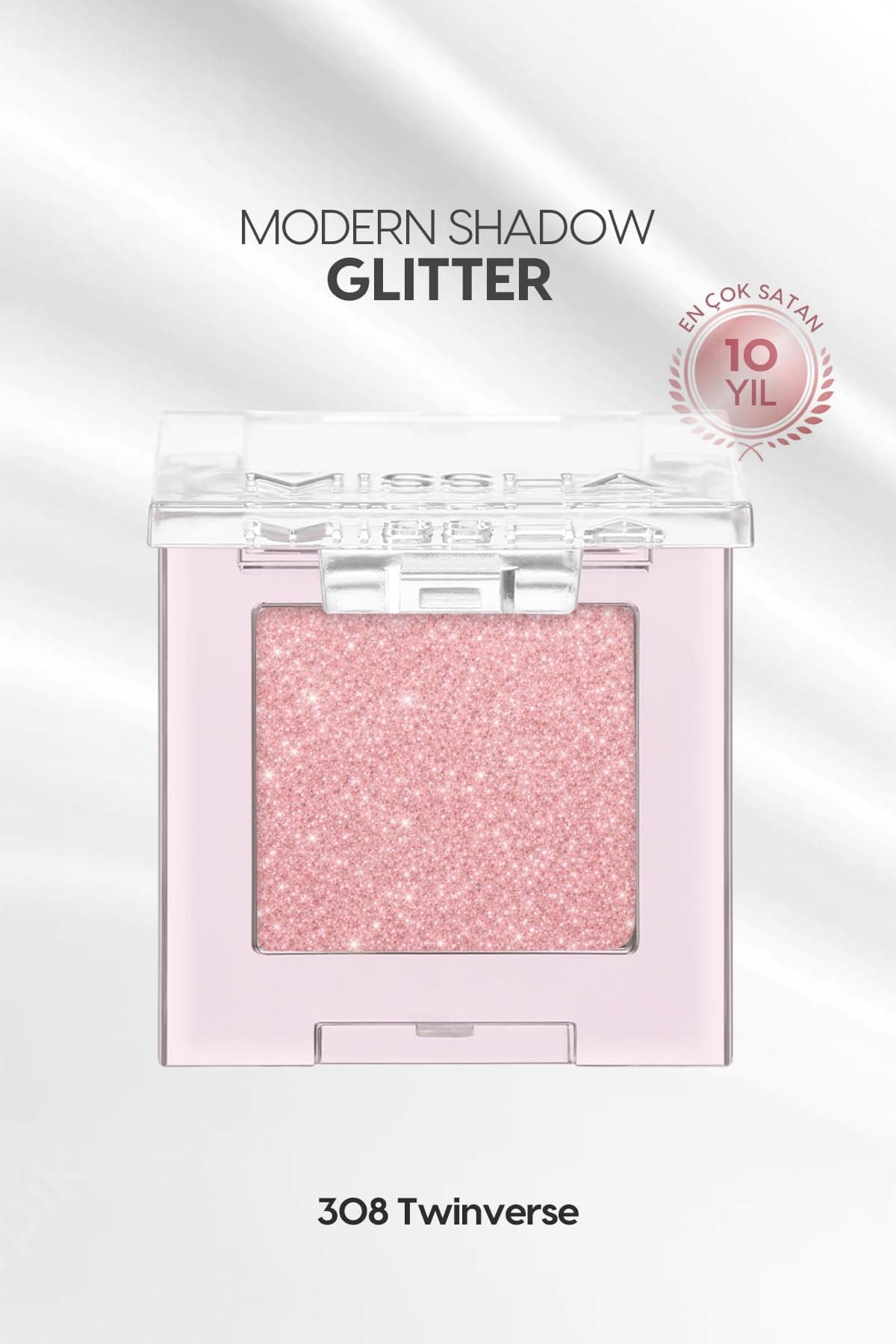 MISSHA Kalıcı, Topaklanma Yapmayan, Simli Tekli Far Modern Shadow Glitter (308 Twinverse) 308 Twinverse