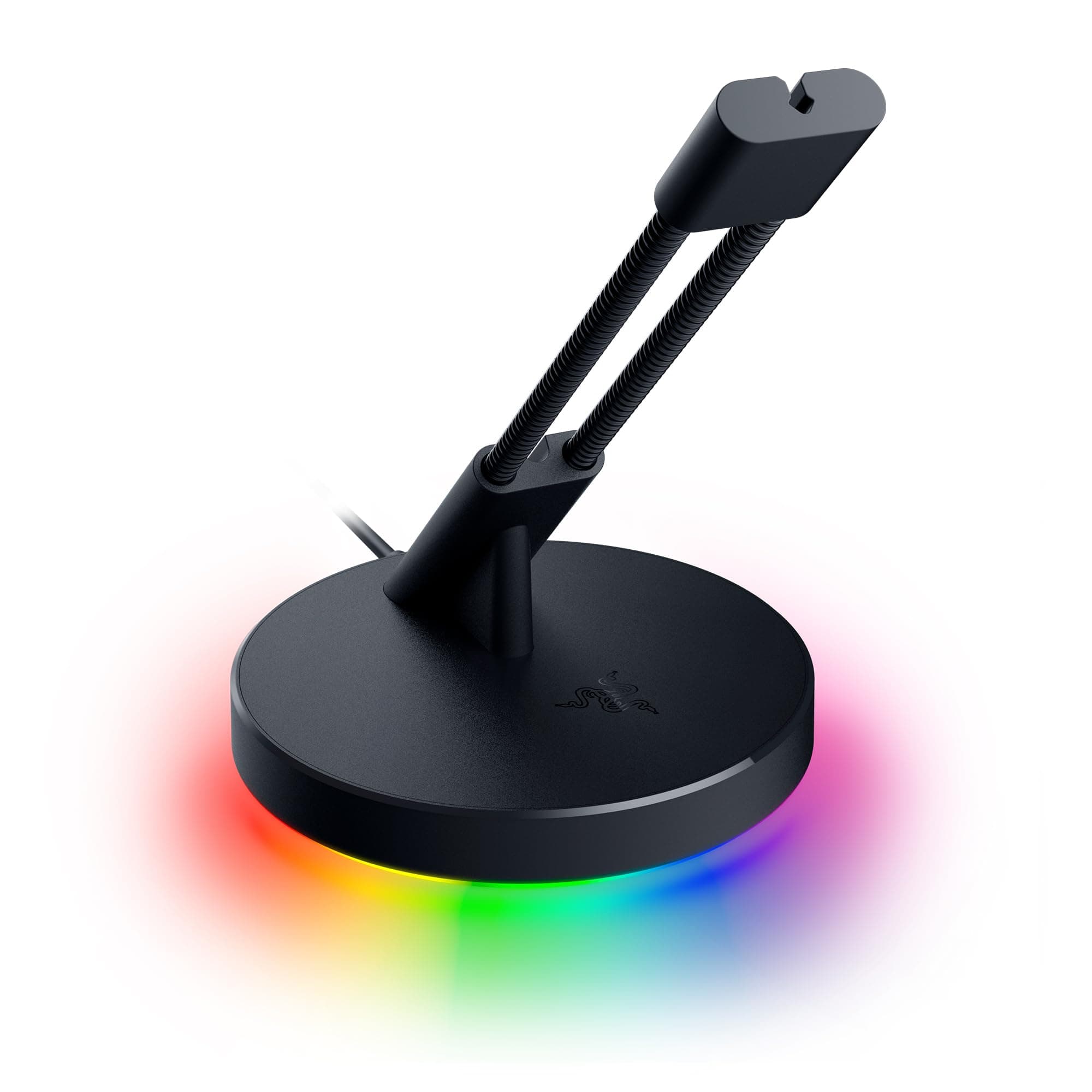 Razer Mouse Bungee V3 Chroma - RGB aydınlatmalı fare kablo tutucusu (kablo klipsli yaylı kol, ağır kaymaz taban, kablo yönetimi) Siyah