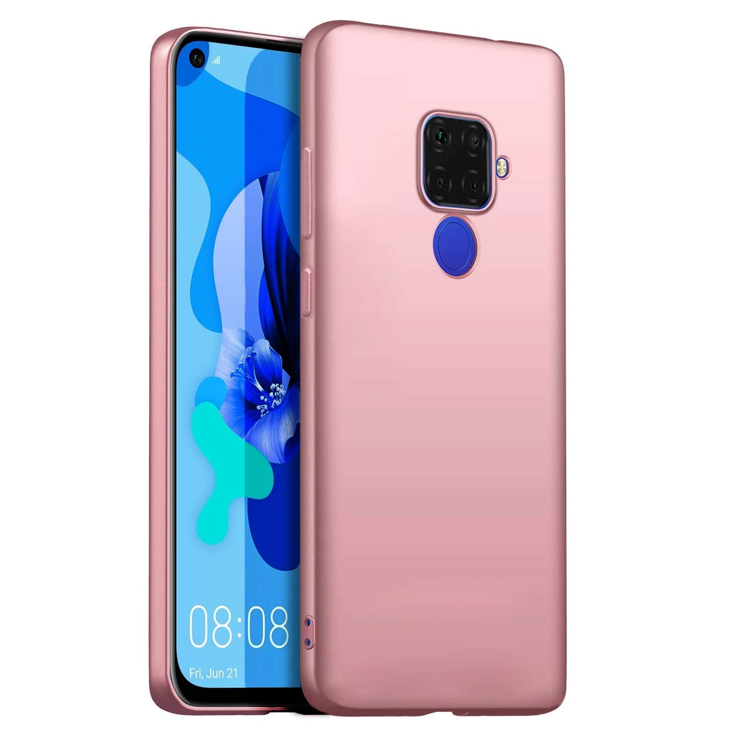 Microsonic Matte Silicone Huawei Mate 30 Lite için Kılıf Rose Gold [Mate 30 Lite ile Uyumlu Kılıf - Rose Gold]