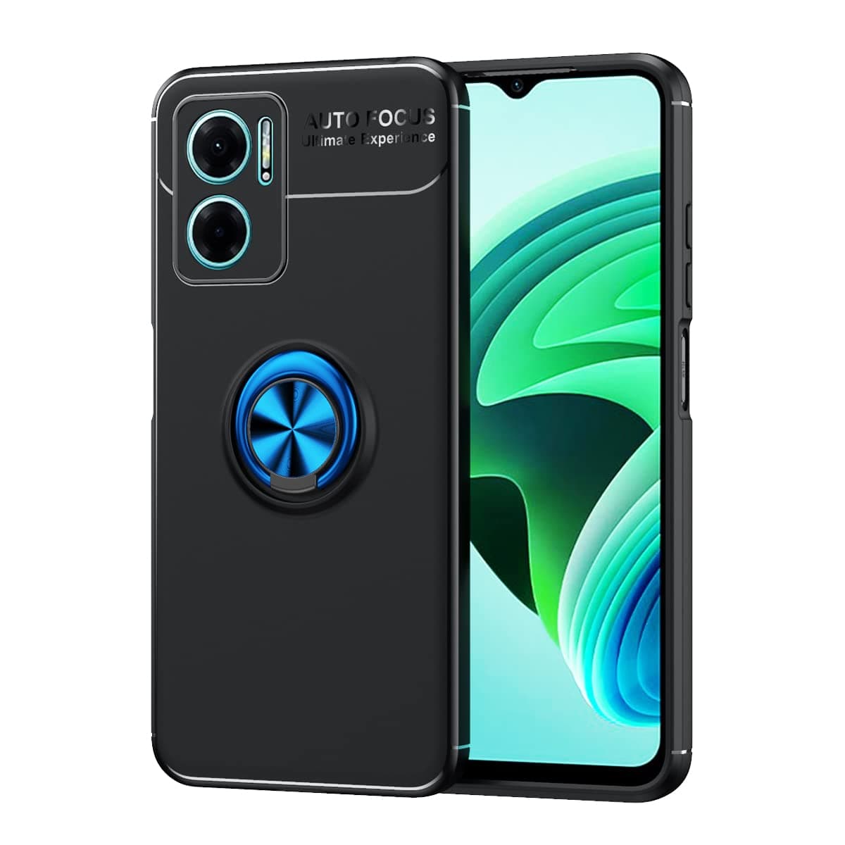 Zore Xiaomi ile uyumlu Redmi Note 11E Kılıf Zore Ravel Silikon Kapak Siyah-Mavi
