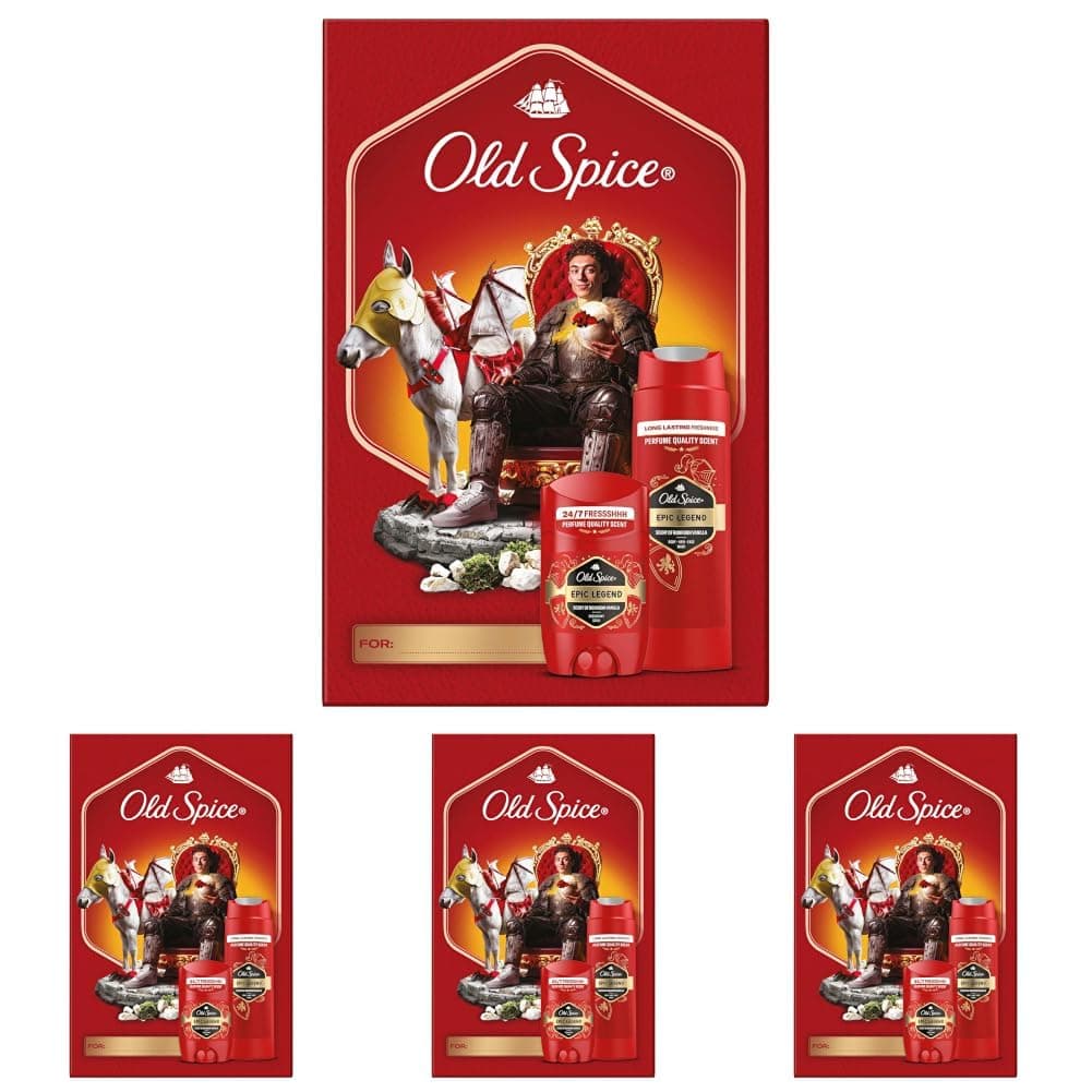 Old Spice Epic Legend Erkek Hediye Seti: Stick Deodorant ve Duş Jeli (4 paketi)