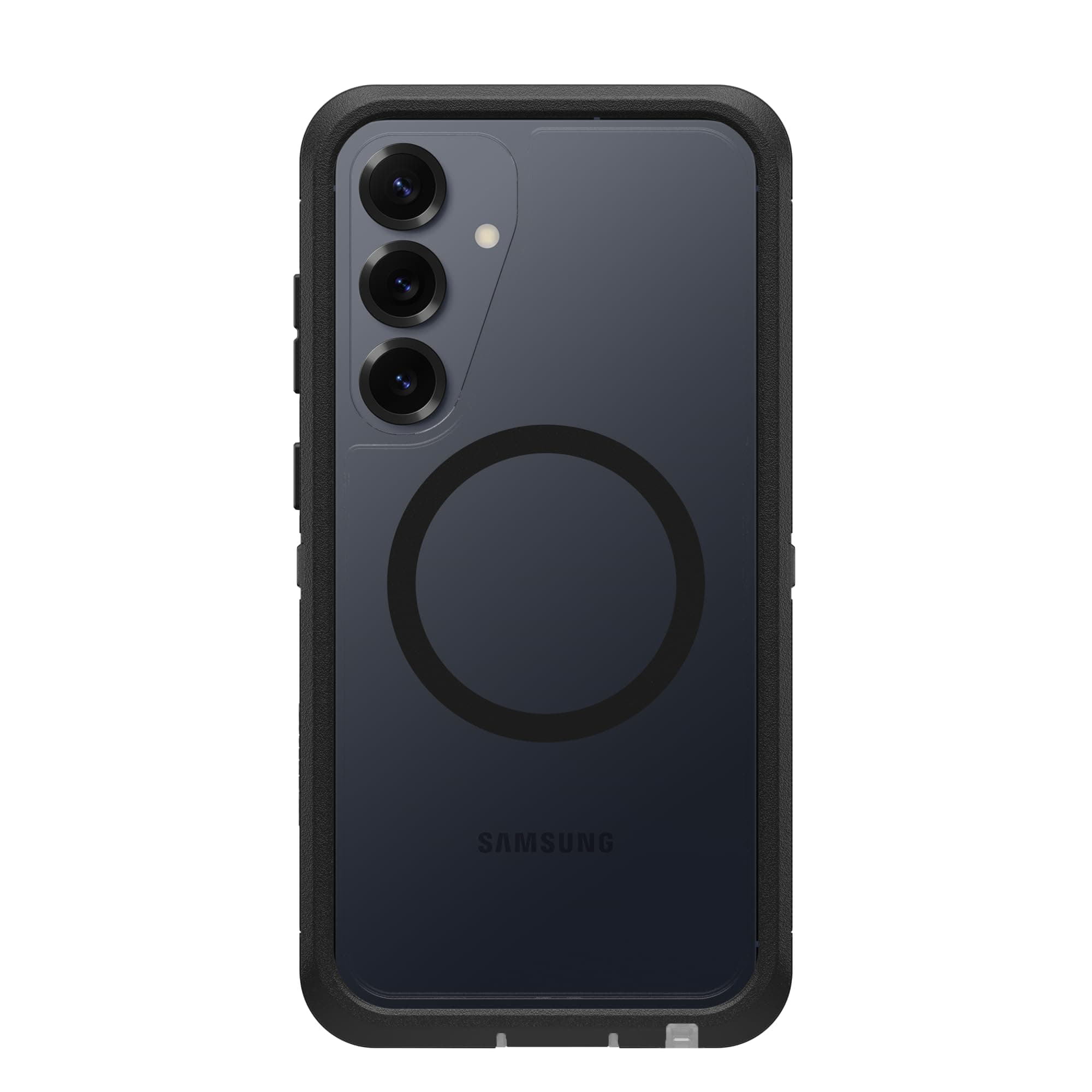 OtterBox Samsung Galaxy S25+ Defender Serisi XT Şeffaf Mıknatıslı Kılıf - Koyu Taraf (Siyah)