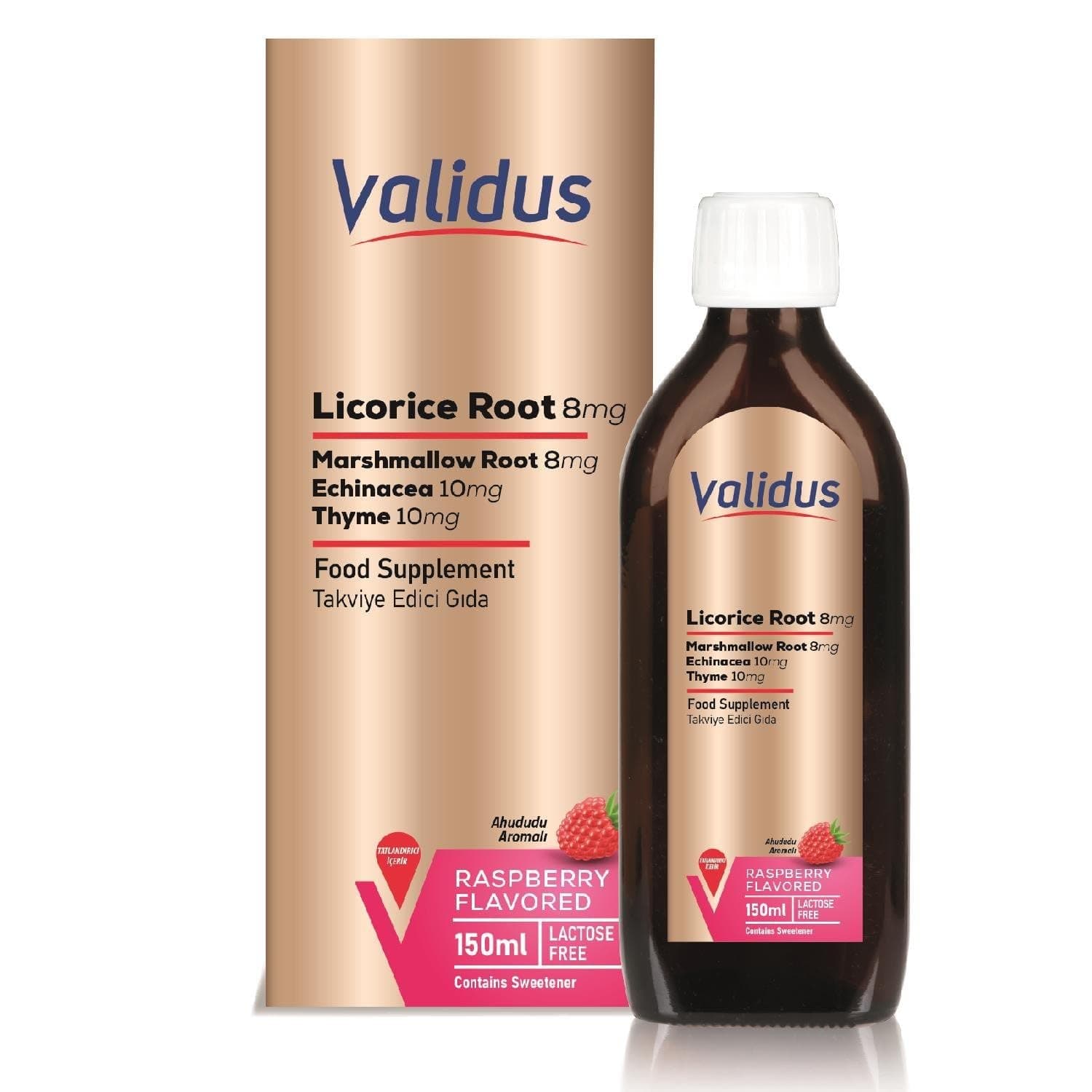 Validus Licorice Ahududu Aromalı Şurup