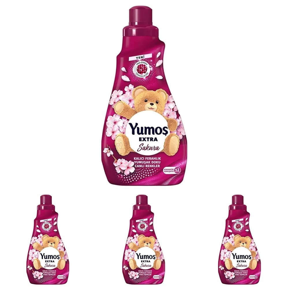 Yumoş Ekstra Konsantre Çamaşır Yumuşatıcı Sakura 1008 ml 42 Yıkama 4lü paket