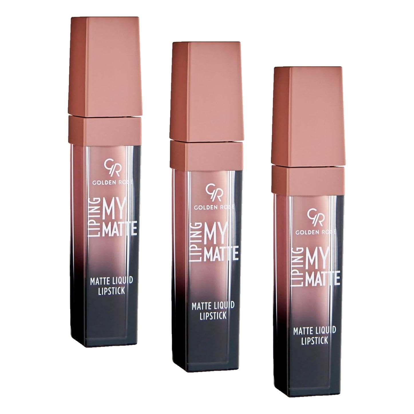 Golden Rose Liping My Matte Likit Ruj No: 02 - Suya Dayanıklı Ultra Mat Ruj (3 paketi)