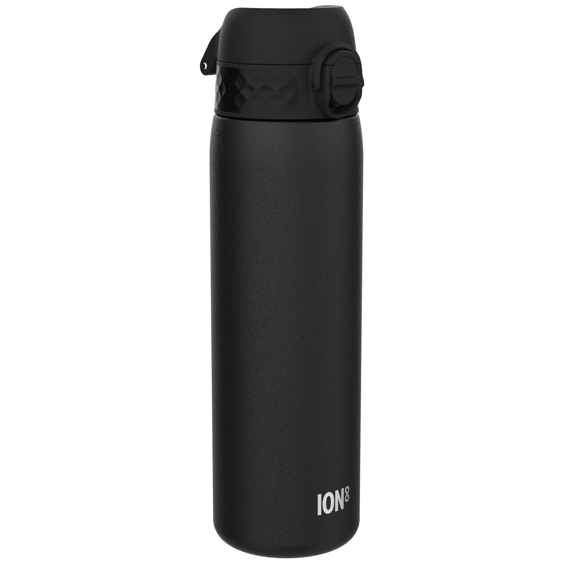 ion8 Sızdırmaz İnce İçecek Şişesi, Paslanmaz Çelik, Siyah, 600 ml (20 oz)