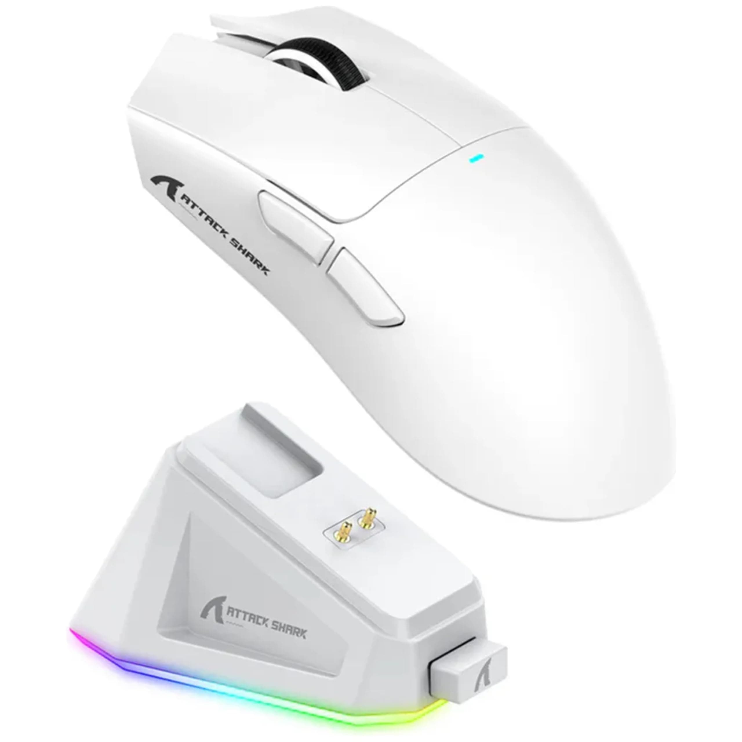 ATTACK SHARK X11 Kablosuz Gaming Mouse – Manyetik Şarj İstasyonlu, PixArt PAW3311 Sensör, 22000 DPI, BT/2.4G/Kablolu Üçlü Mod, Ofis ve Oyun için Uygun, Windows/Xbox/PS/Mac Uyumlu – White