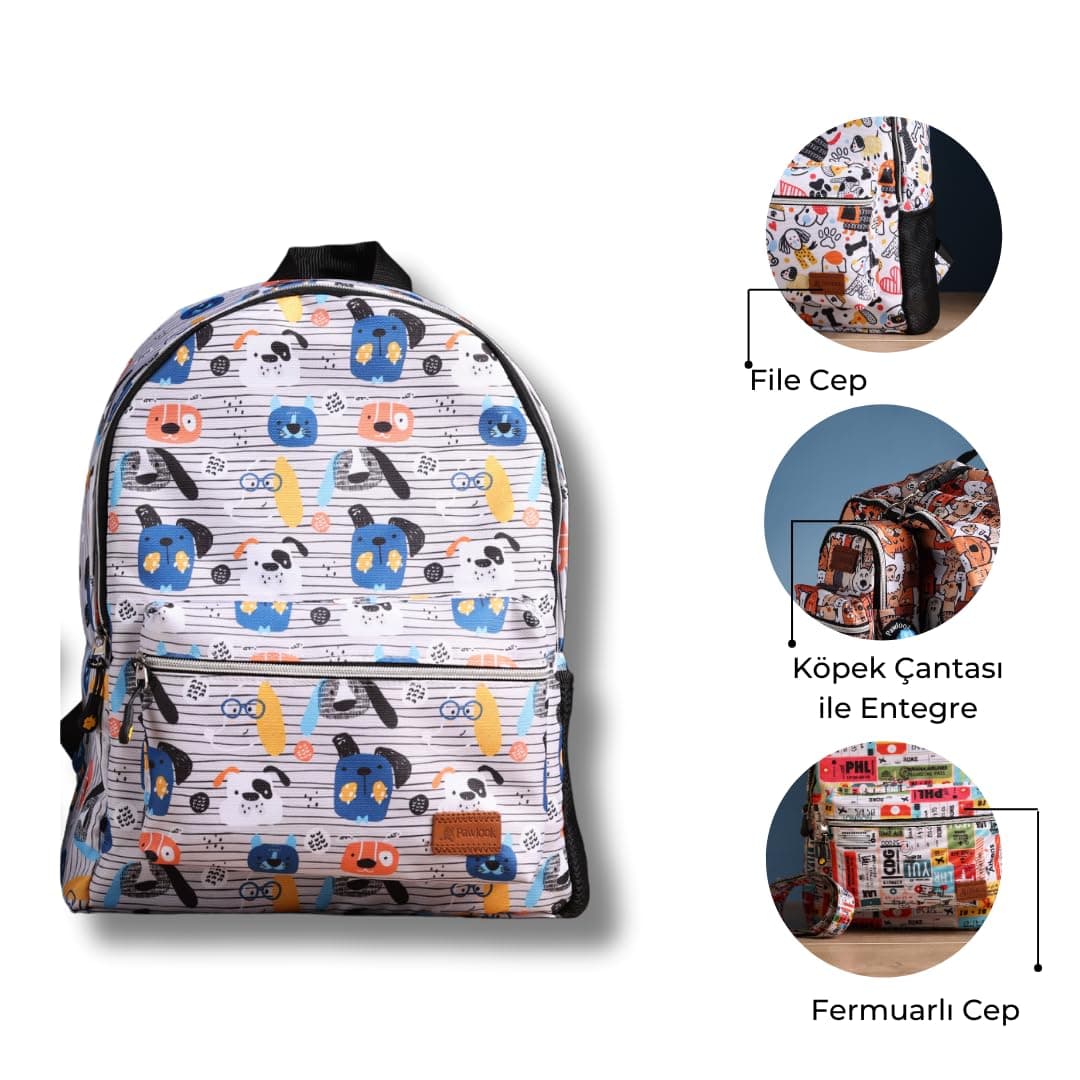 x Human Sırt Çantası – Laptop Bölmeli, Su Geçirmez Ön Cepli, 15" Uyumu, Termos Bölmeli, Ayarlanabilir Askılı, Ergonomik & Şık Tasarım, Woof