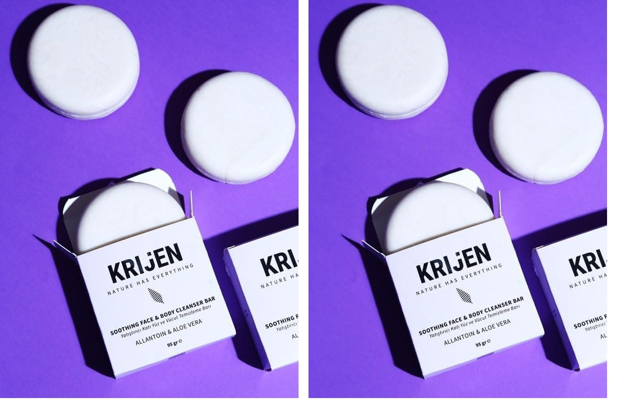 Krijen Nature Has Everything Nemlendirici Etkili Allantoin & Aloe Vera Yüz Ve Vücut Temizleme Barı 95 Gr (2 paketi)