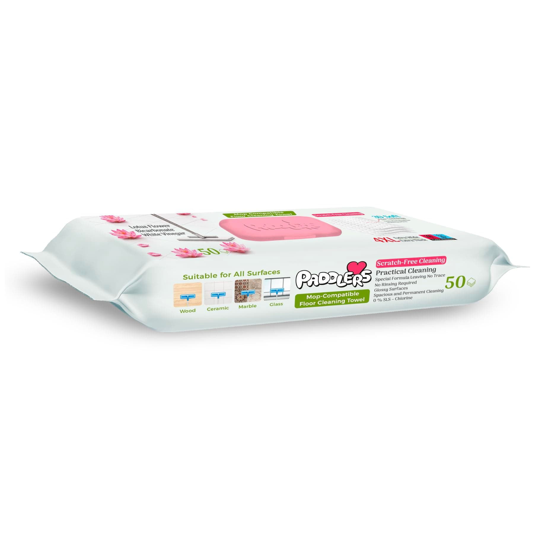 Easy Clean Lotus Çiçeği Kokulu Mopa Uyumlu Yer Temizlik Havlusu 50 Yaprak